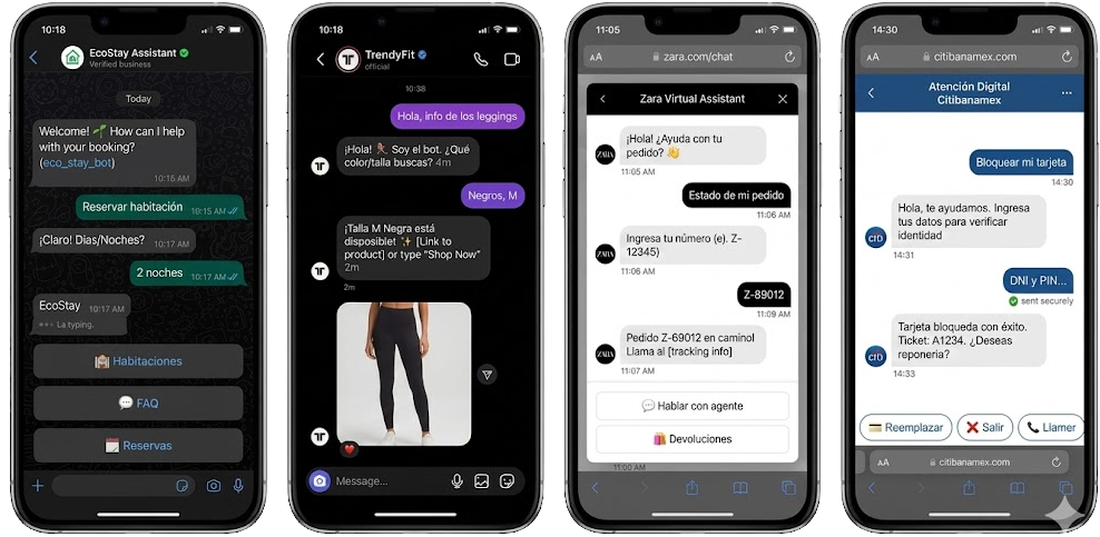 Ejemplo de chatbot para WhatsApp e Instagram